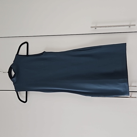 Blue Babaton mock neck racer dress - Picture 2 of 2